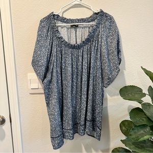 Wonderly Floral Flutter Sleeve Blouse